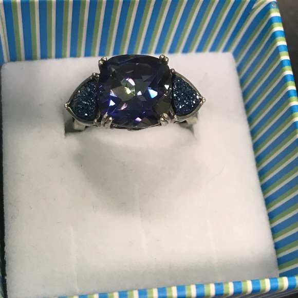 Amethyst and Moonstone Ring - Picture 6 of 7